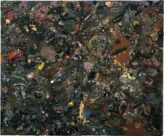 Gelitin, Guernica, 2006, plasticine and wax on panel, in 2 parts
