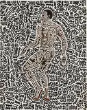 Keith Haring, Untitled (Bill T. Jones), ink on photographic paper