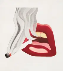 Tom Wesselmann, From Smoker #7, 1976, pencil, Liquitex on 100% rag paper