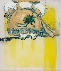 P.P by Charlie Billingham, 2012, oil and acrylic on conservation polyester, sold Dec 2016