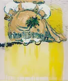 Charlie Billingham, P.P, 2012, oil and acrylic on conservation polyester