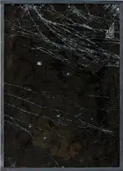 Untitled by Oscar Murillo, 2009, oilstick, paint, mesh and glass on concrete, in artist's frame, sold Dec 2016