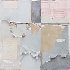 Pablo Rasgado, Arquitectura Desdoblada (LACMA), 2013, drywall, paper and acrylic on panel