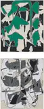 Zak Prekop, 2 works: (i) Reversal with Green; (ii) Unmeasured Pattern, 2014, oil on canvas