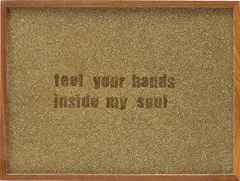 Feel Your Hands Inside My Soul by Walead Beshty, 2005, glitter, archival glue and Plexiglas in artist's frame, offered Dec 2016