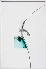 Untitled (Sottsass, Sottsass, Sottsass, Mendini, Sottsass, Sottsass), by Tobias Madison, 2010, Epson ultrachrome print, watercut on dibond in artist's frame, sold Dec 2016