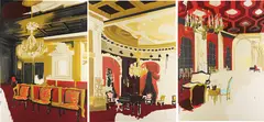 Rosson Crow, Untitled, 2004, Oil, enamel and spray paint on canvas, triptych