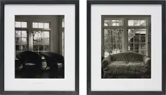 Interior/Exterior, Full/Empty No. 17 by Lorna Simpson, 1997, silver gelatin print mounted on archival mat with silkscreen text, in artist's frame, diptych, sold Dec 2016