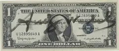 Untitled by Andy Warhol, 1980, black felt pen on United States of America currency, sold Dec 2016
