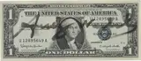 Untitled by Andy Warhol, 1980, black felt pen on United States of America currency, sold Dec 2016