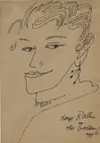 Andy Warhol, Kaye Ballard in the Golden Apple, 1957, ink on paper