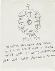 Andy Warhol, Clock, 1953, graphite on paper