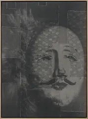 David Noonan, Untitled, 2014, silkscreen on linen laid down on panel, in artist's frame