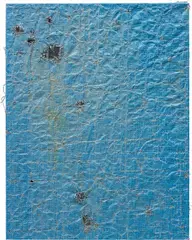 Aaron Bobrow, Suspended Reality, 2011, tarp on wooden stretcher