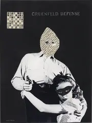 Gruenfeld Defense by Marcel Dzama, 2007, collage on paper, sold Dec 2016