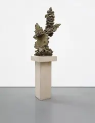 Bryan Hunt, Cairn #IV, 1998, bronze on granite base, granite plinth