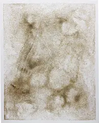 Ryan Conrad Sawyer, B.P.24, 2014, black powder soot and fixative on canvas