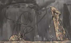 José Bedia Valdés, Finalmente un Dialogo (Finally a Dialogue), 2000, oil on canvas