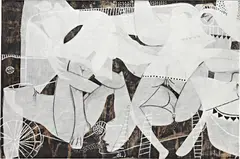 Moisés Finalé, Entre tú y yo el Blanco de tu Cuerpo, 2005, mixed media on canvas