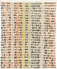 Polly Apfelbaum, Rubbing Colours, 1995, oil and velvet swatches on cotton
