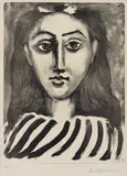 Tête de jeune fille (Head of a Young Girl) by Pablo Picasso, 1949, Lithograph, on Arches paper, with full margins (deckle on two sides),, sold Jan 2016