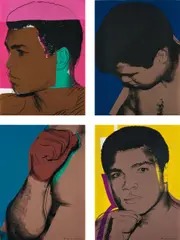 Andy Warhol, Muhammad Ali, 1978, The set of four screenprints in colours, on Strathmore Bristol paper, the full sheets,