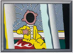 Roy Lichtenstein, Reflections on The Scream, from Reflections series, 1990, Lithograph, screenprint and woodcut in colours with metallised PVC collage and embossing, on mould-made Somerset paper, with full margins,