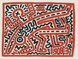 Keith Haring, Untitled, 1983, Woodcut in colours, on Japan paper, with full margins,