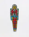Keith Haring, Totem, 1988, Carved plywood painted with enamel in colours,