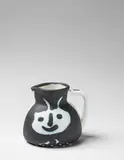 Têtes (Heads) by Pablo Picasso, 1959, White earthenware turned pitcher painted in white and black, with partial brushed glaze,, sold Jan 2016