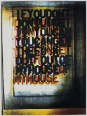 My House I by Christopher Wool, 2000, Screenprint in colours, on Matt Custom Art paper, with full margins,, sold Jan 2016