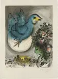 Marc Chagall, L'Oiseau bleu (The Blue Bird) by Charles Sorlier, 1968, Lithograph in colours, on Arches paper, with full margins,