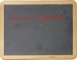 Joseph Beuys, Kunst = Kapital, 1980, Screenprint in red, on slate, contained in the original wooden frame,