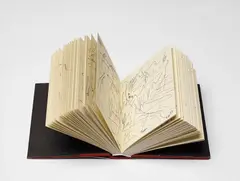 Die Welt des Kanarienvogels (The World of the Canary) by Martin Kippenberger, 1989, Artist book with 186 offset reproductions of drawings by the artist, clothbound in red with black dustjacket, in black c, sold Jan 2016