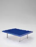 Yves Klein, Table Bleue, designed 1961, IKB pigment, glass, Plexiglas, chrome-plated metal,