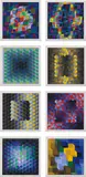 Hommage a L'hexagone (Homage to the Hexagon) by Victor Vasarely, 1969, The complete set of eight screenprints in colours, on heavy card-paper, with full margins,, sold Jan 2016