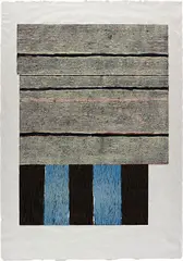 Standing I by Sean Scully, 1986, Woodcut in colours, on Okawara paper, with full margins,, sold Jan 2016