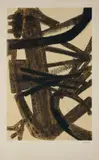 Pierre Soulages, Composition en brune et jaune (Composition in Brown and Yellow)