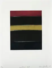 Landline Red by Sean Scully, 2015, Etching with aquatint, spit bite and sugar-lift in colours, on wove paper, with full margins,, offered Jan 2016