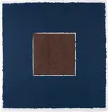 Colored Paper Image XX (Brown Square with Blue), from Colored Paper Images by Ellsworth Kelly, 1976, Coloured and pressed paper pulp, the full sheet,, sold Jan 2016