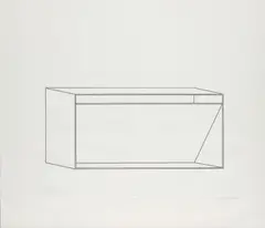 Untitled: one plate by Donald Judd, 1977-78, Etching, from the set of 16 on wove paper, with full margins,, sold Jan 2016