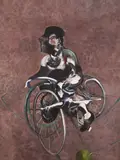 Francis Bacon, Portrait of George Dyer Riding a Bicycle, 1966/2015, Diasec mounted giclée print in colours, on Alu Dibond support, the full sheet,