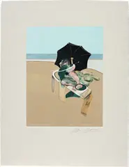 Triptych: right panel by Francis Bacon, 1981, Etching and aquatint in colours, from the set of three on Guarro paper, with full margins,, sold Jan 2016