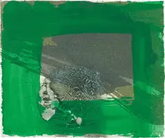 Rain by Howard Hodgkin, 2000-02, Lift-ground etching and aquatint with carborundum in colours with hand-colouring in acrylic, on Two Rivers cotton rag pa, sold Jan 2016