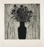 Donald Sultan, Black Flower and Vase, 1993, Aquatint in colours, on Hahnemühle paper, with full margins,