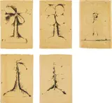 Lithographs of the Sculpture: The Plant Becomes a Fan; and Sledgehammer and Axe by Jim Dine, 1975; and 1971, The complete set of five lithographs with varnish, on Natsume paper; and one offset lithograph, Hodgkinson mould-made pa, sold Jan 2016