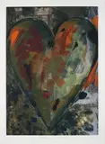 The Pressure from the Left, from Hearts from Nikolaistrasse by Jim Dine, 2009, Inkjet print in colours with photo-etching and hand-colouring in acrylic, on wove paper, with full margins,, sold Jan 2016