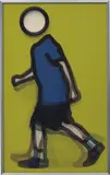 Paul Running by Julian Opie, 2012, Lenticular acrylic panel comprised of four colour inkjets printed directly onto 20 lpi lenticular animating lenses, back, sold Jan 2016