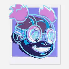 Hebru Brantley, Lilac (Purple), 2020, screenprint in colors