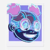 Hebru Brantley, Lilac (Purple), 2020, screenprint in colors